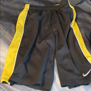 Yellow and Black Nike Gym Shorts